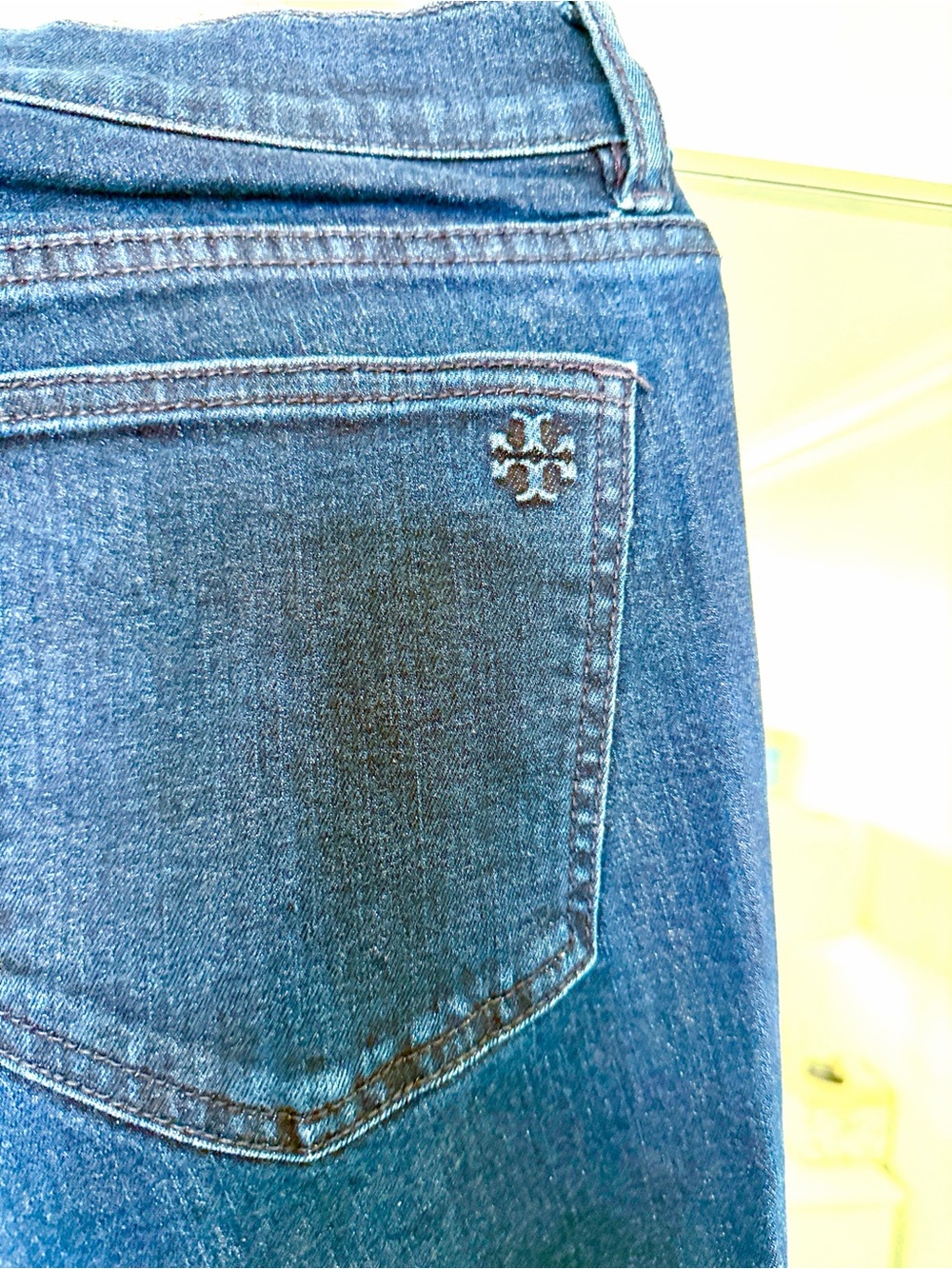 Tory Burch Slim Dark Indigo Skinny Jeans - Women's Stretch Denim